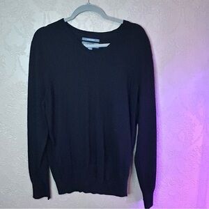 Men's Black Sweater Eddie Bauer New NWT L cashmere